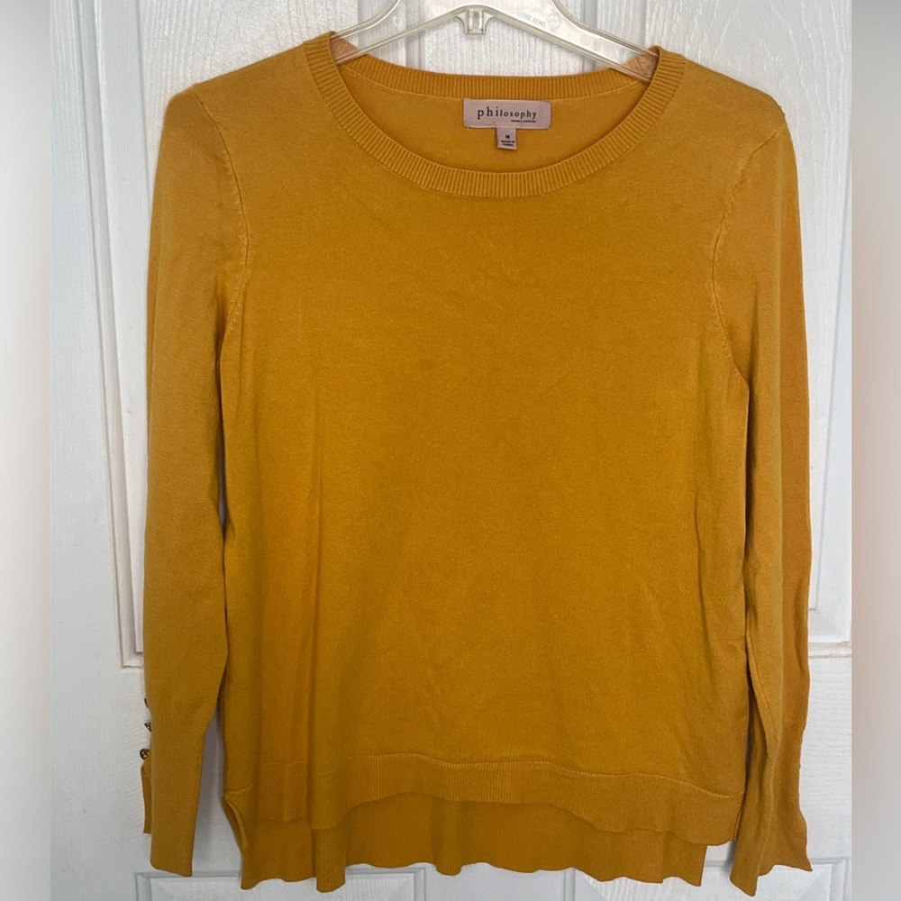 Philosophy mustard yellow sweater M